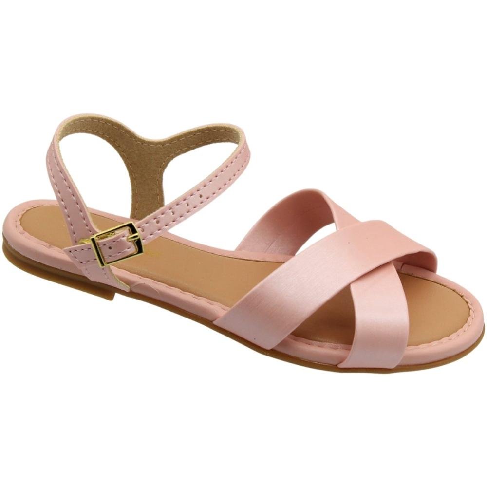 Sandália Infantil Molekinha Tamisa Napa Metalizado Conforto Menina Rosa 2