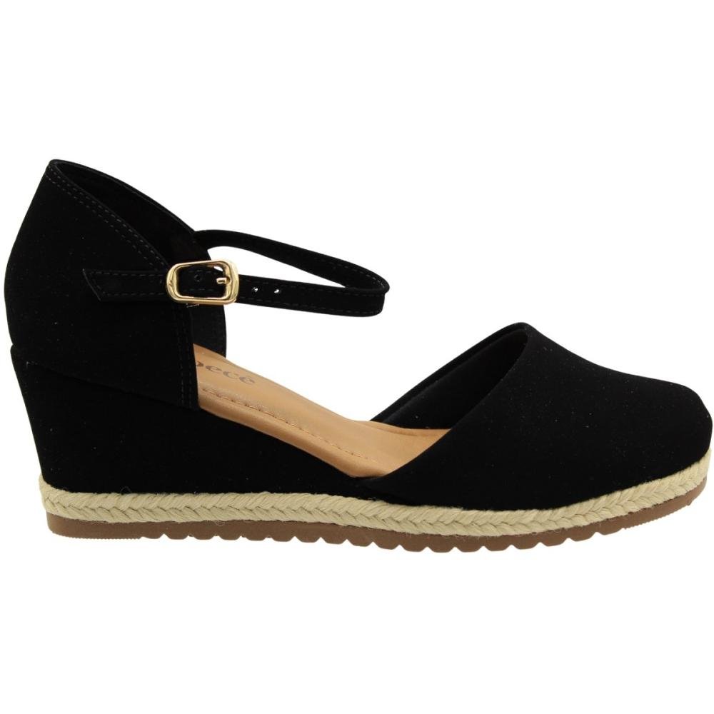 Sandália Espadrilhe Bebecê Clássica Nobuck Feminina