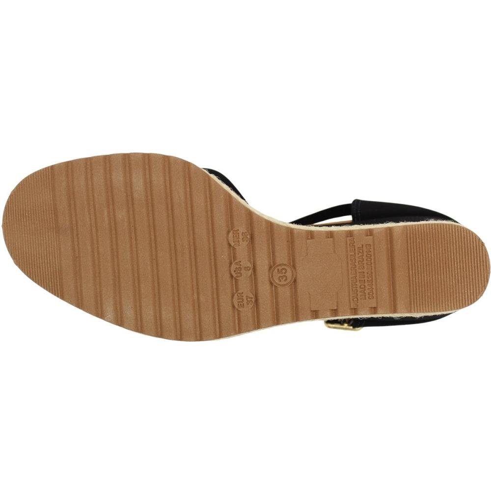 Sandália Espadrilhe Bebecê Clássica Nobuck Feminina Preto 5