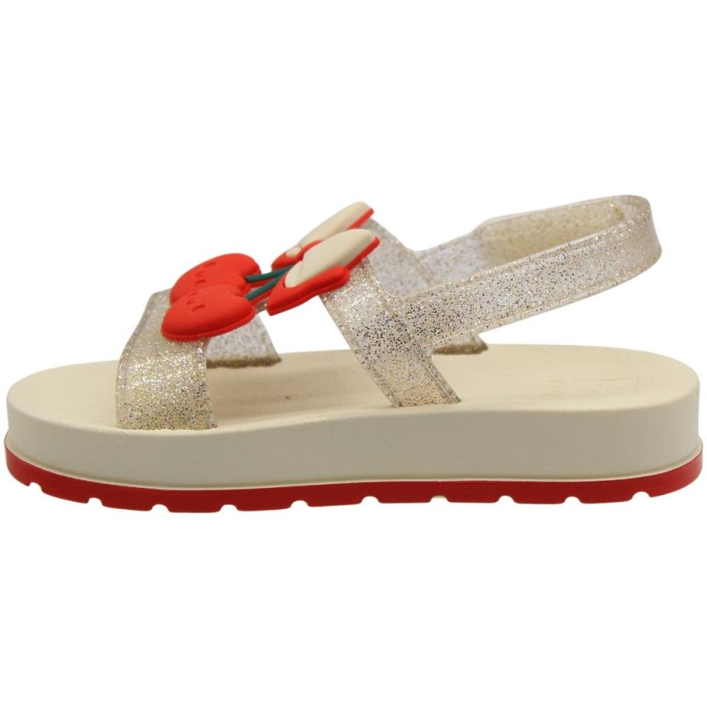 Sandália Baby Zaxynina Cherry Infantil Menina Bege 2