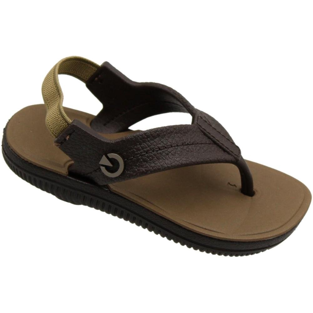 Chinelo de Dedo Baby Cartago Aspen Elástico Menino Marrom 2