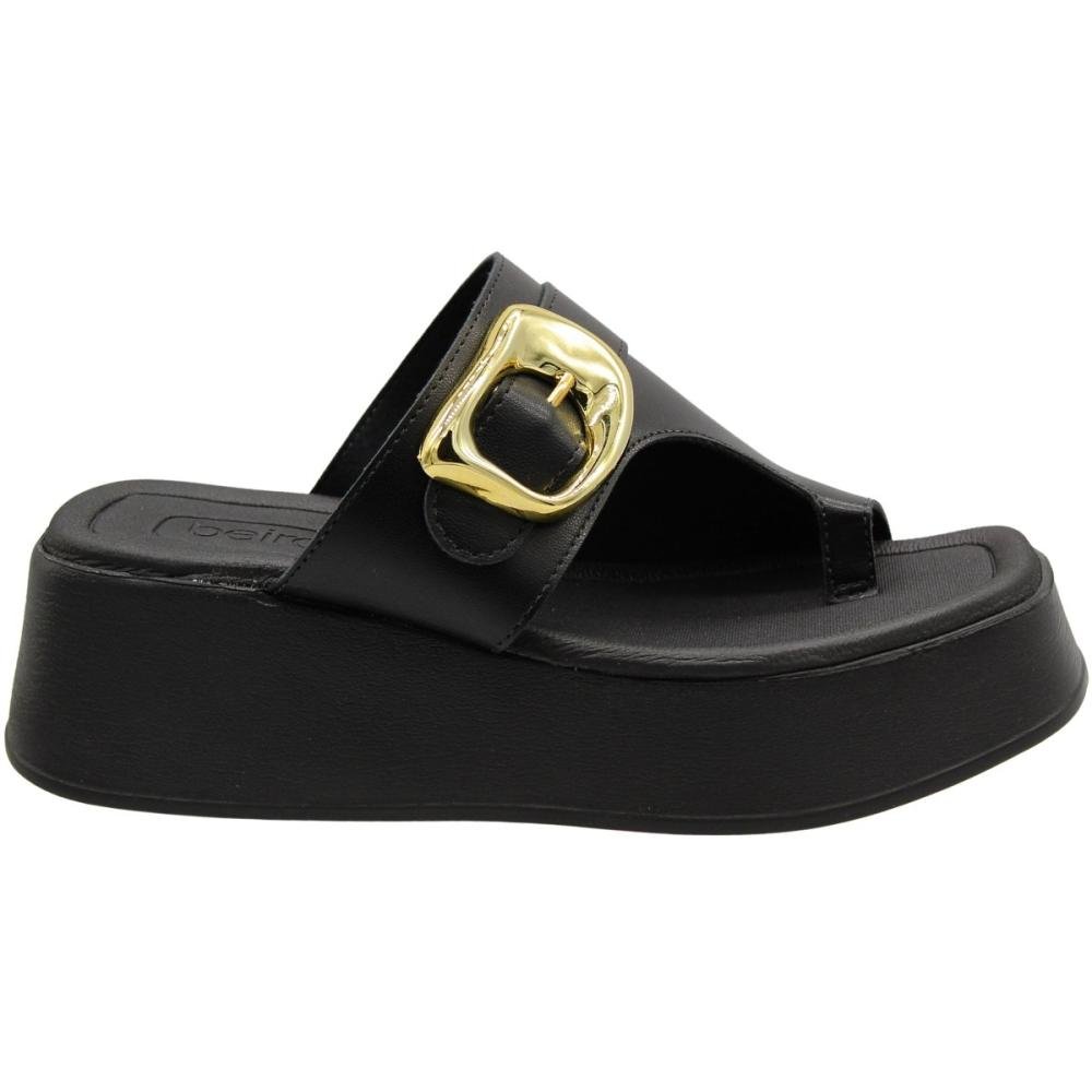 Tamanco Plataforma Beira Rio Fivela Dedal Napa Feminina