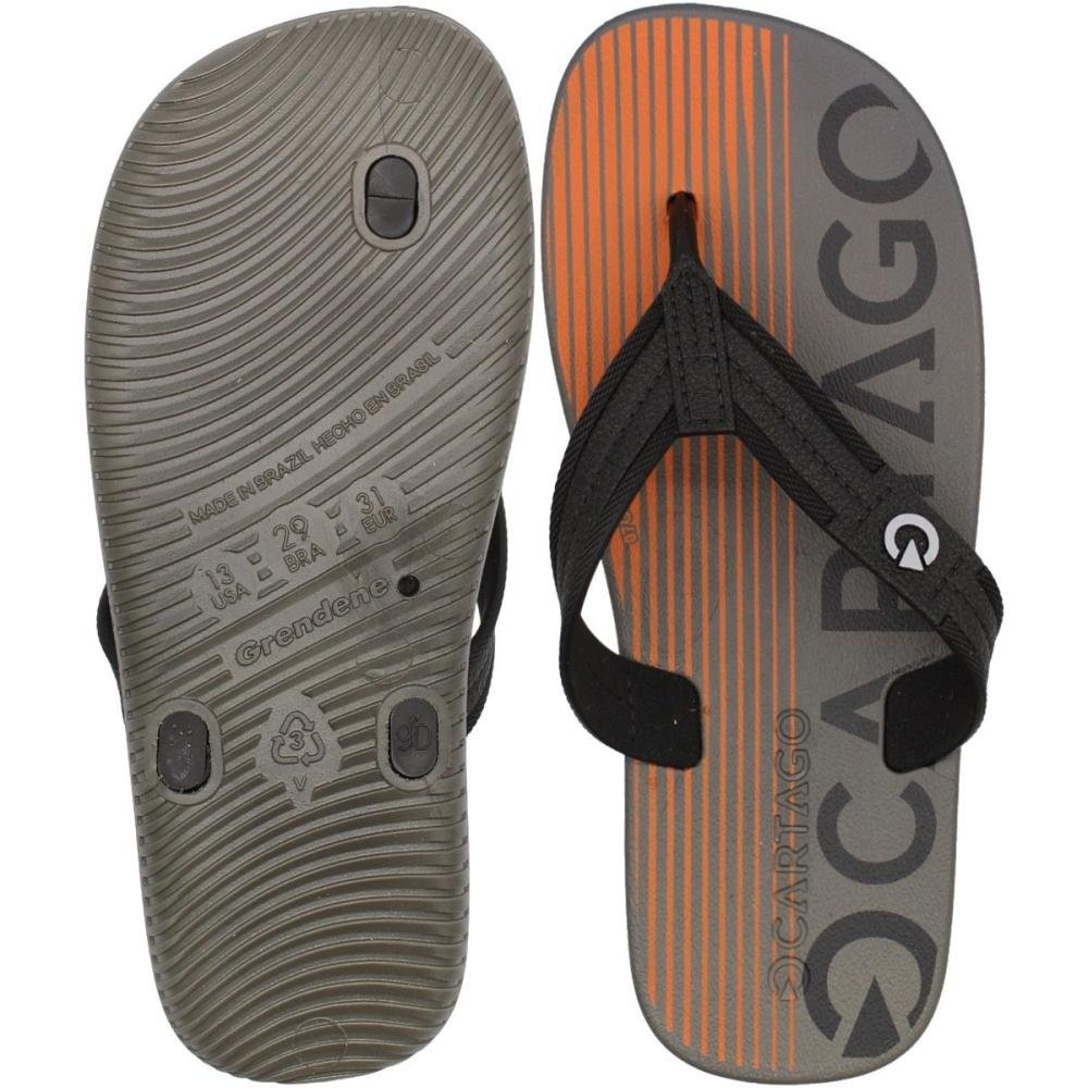 Chinelo de Dedo Infantil Cartago Atlanta Masculino Juvenil Confortável Resistente Preto 3