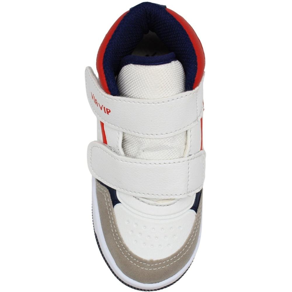 Tênis Cano Alto Menino Via Vip Streetwear Infantil Branco 4