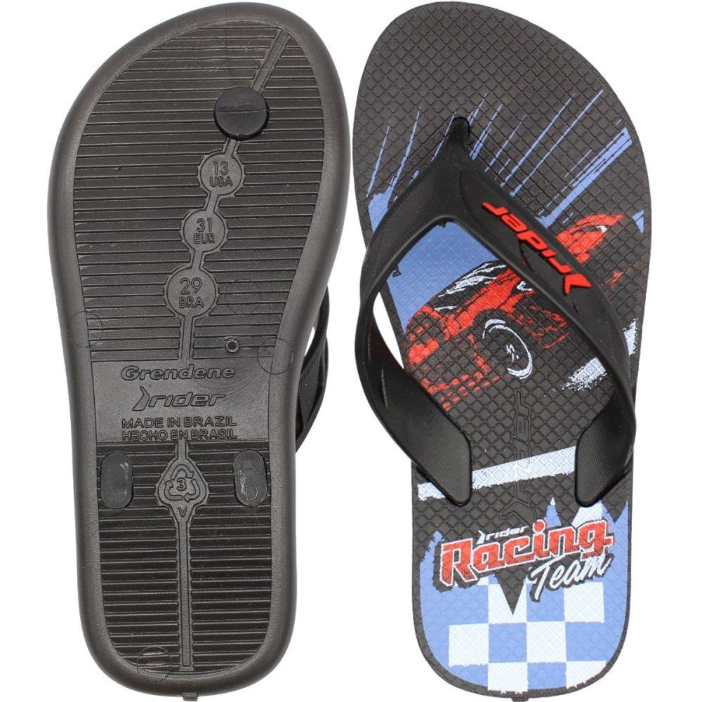 Chinelo de Dedo Infantil Rider Street Joy Juvenil Menino Preto 3