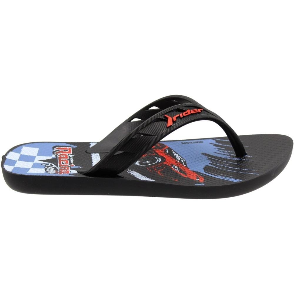 Chinelo de Dedo Infantil Rider Street Joy Juvenil Menino Preto 2