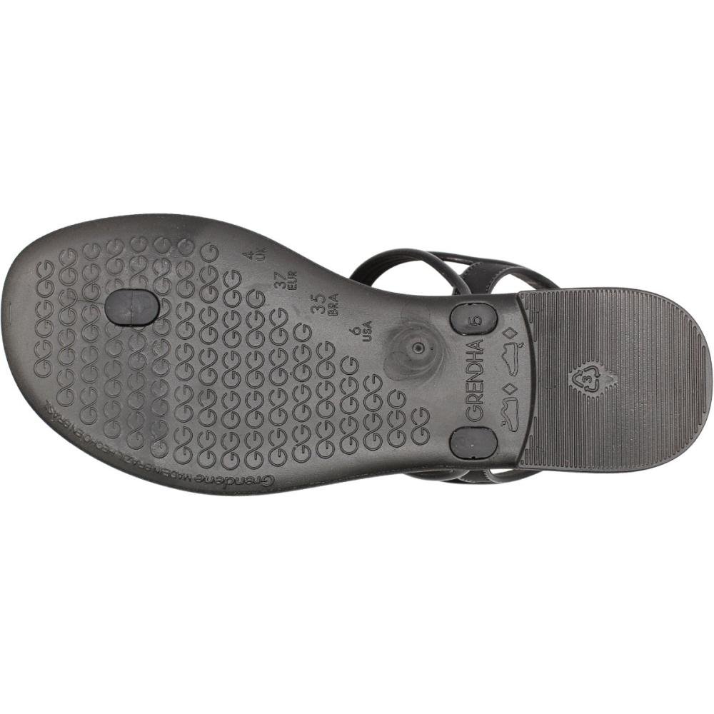 Sandália Rasteira Grendha Mais Conforto Encanto Feminina Preto 5