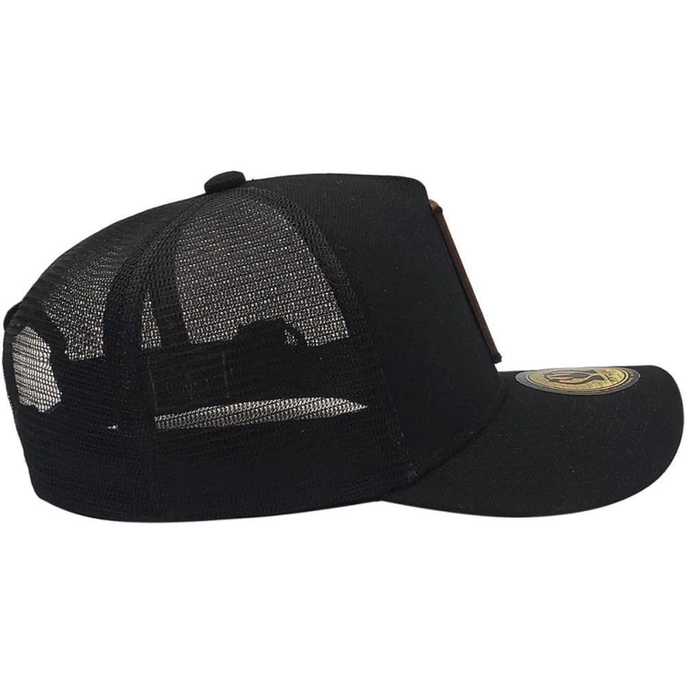 Boné Rhino Size Trucker Tabuleiro MDF Aba Curva Masculino Preto 2