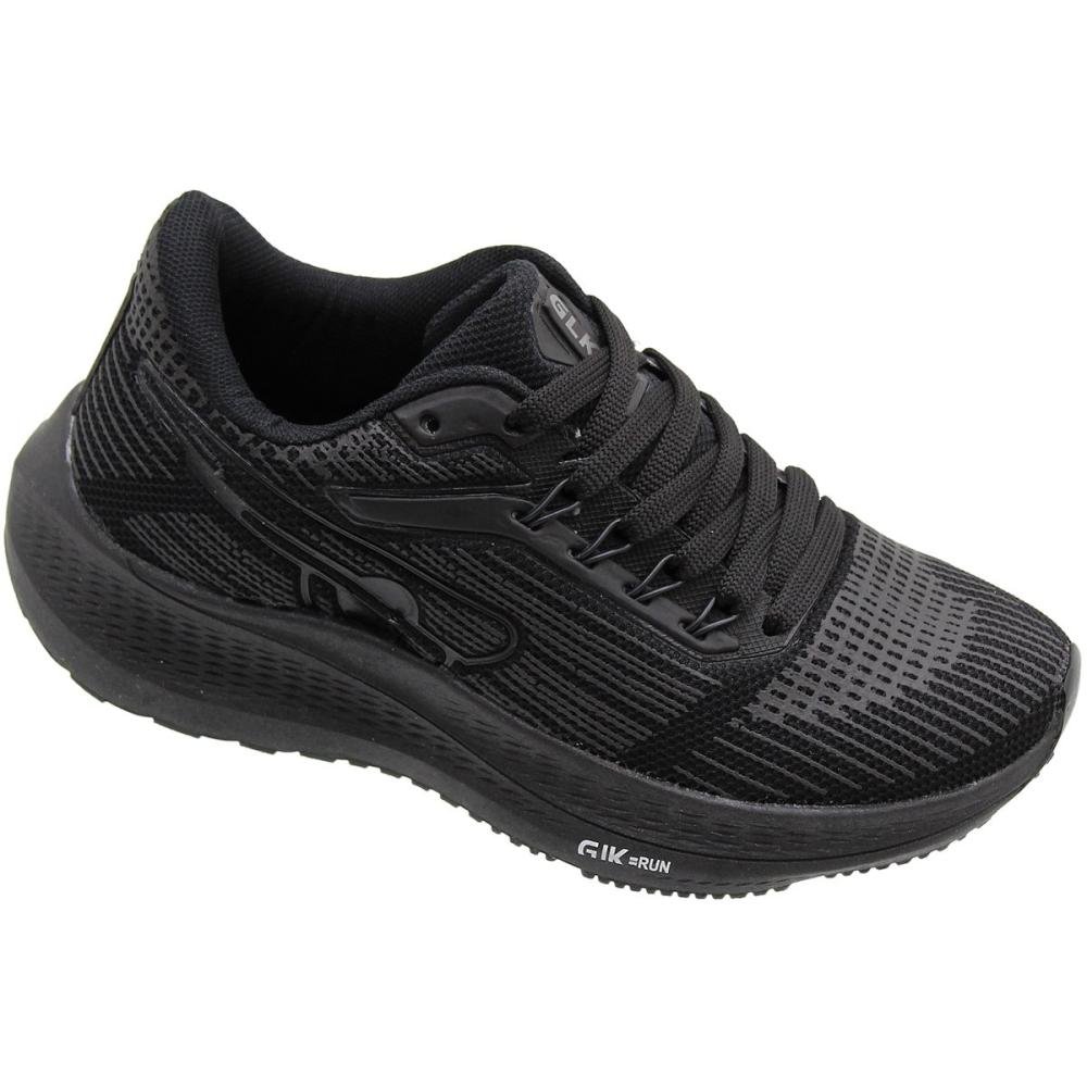 Tênis Esportivo Glk Run Mesh Texturizado Feminino Preto 2