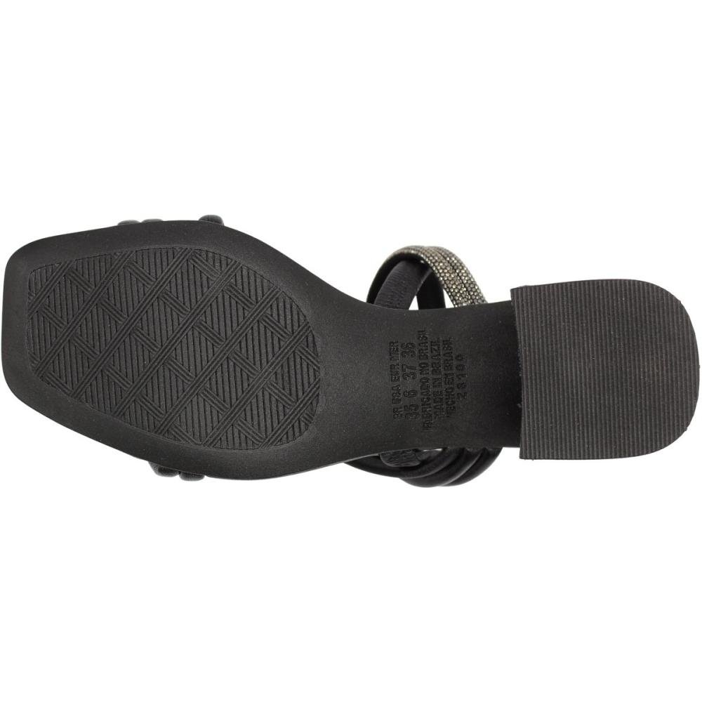 Sandália Dakota Namaste Salto Grosso Strass Feminina Preto 5