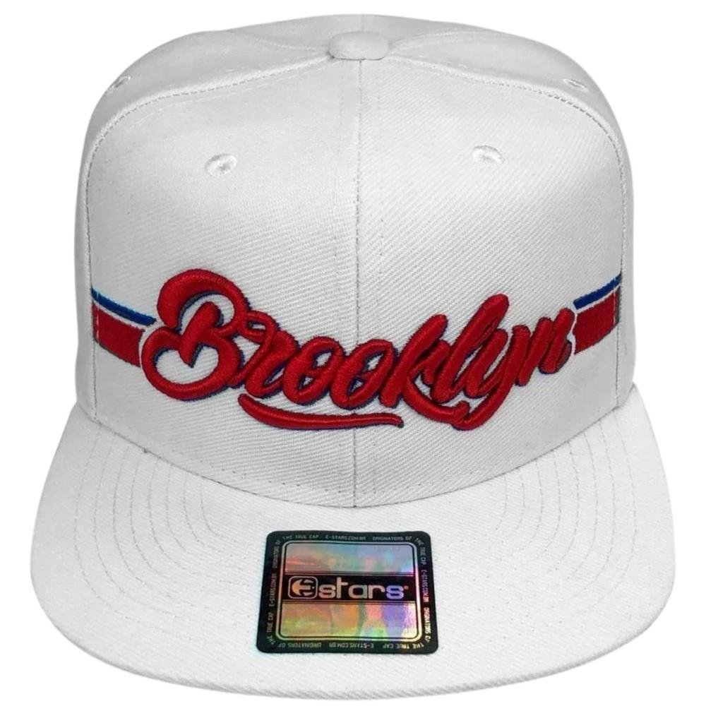 Boné Aba Reta E-Stars Logo Brooklyn Alto Relevo Masculino