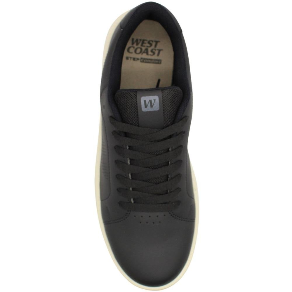 Tênis Casual West Coast WC 172 Silver Perfuros Masculino Preto 4