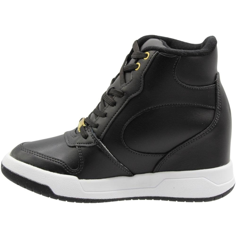 Tênis Sneakers Moleca Napa Turim Cano Alto Feminino Preto 2