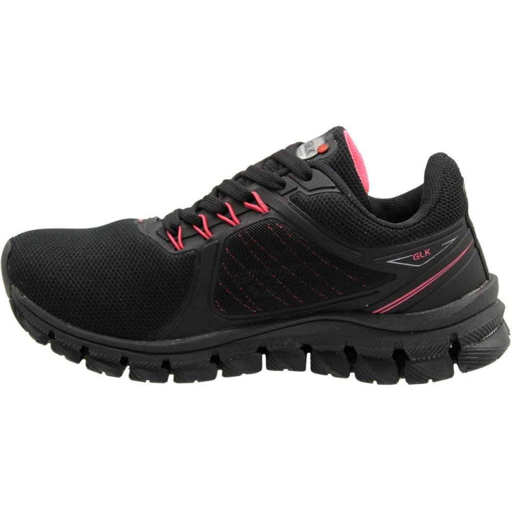 Tênis Esportivo GLK Impact Mesh Macio Feminino Preto 2