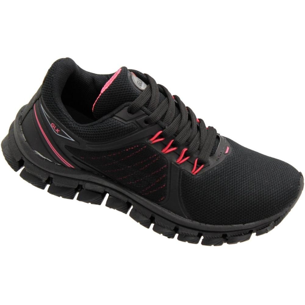 Tênis Esportivo GLK Impact Mesh Macio Feminino Preto 3