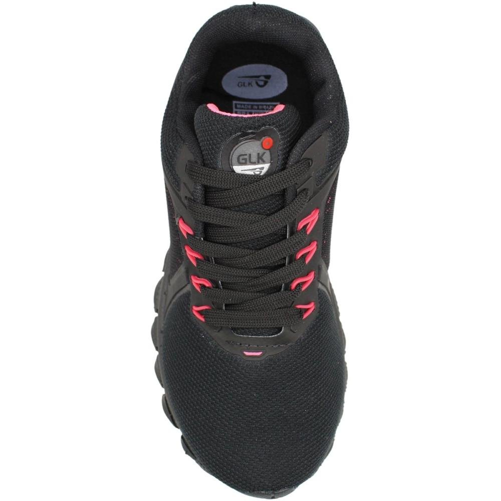 Tênis Esportivo GLK Impact Mesh Macio Feminino Preto 4