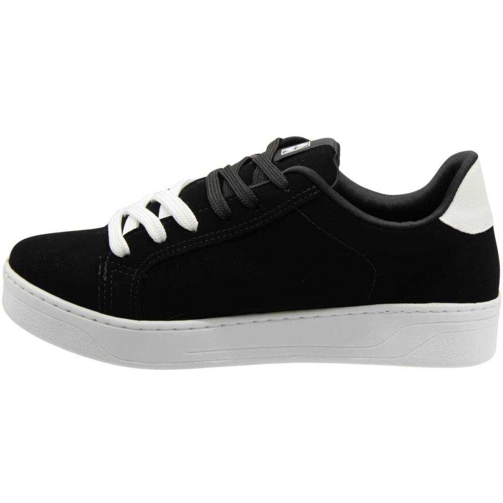 Tênis Casual Via Marte Nobuck Cadarço Duplo Clássico Feminino Preto 2