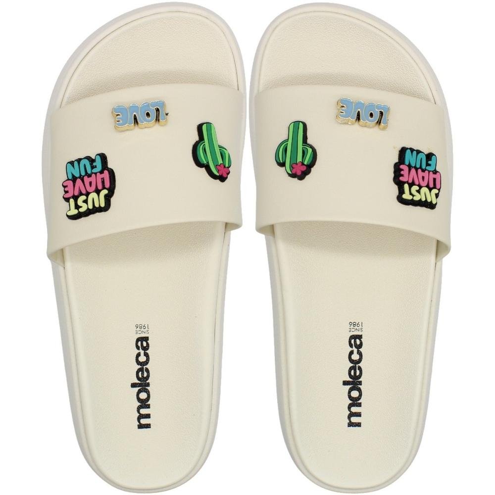 Chinelo Slide Moleca Napa Turim Apliques Feminino