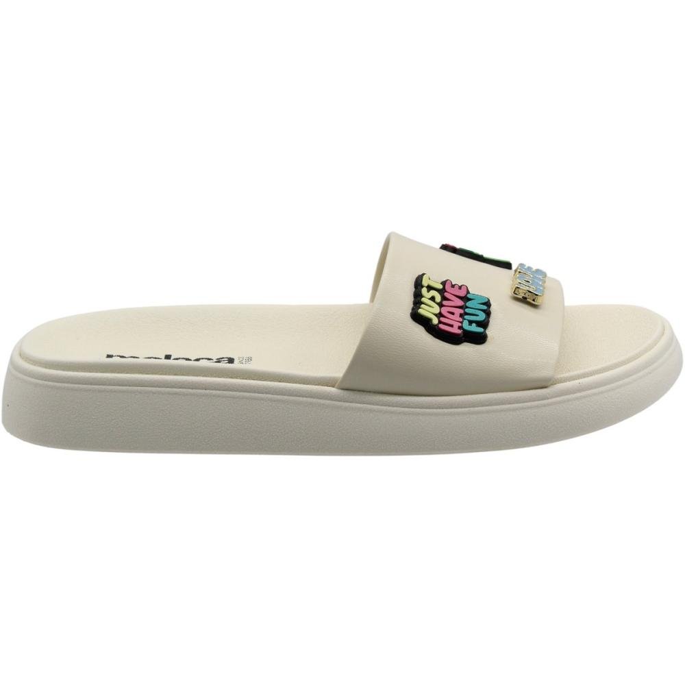 Chinelo Slide Moleca Napa Turim Apliques Feminino Branco 2