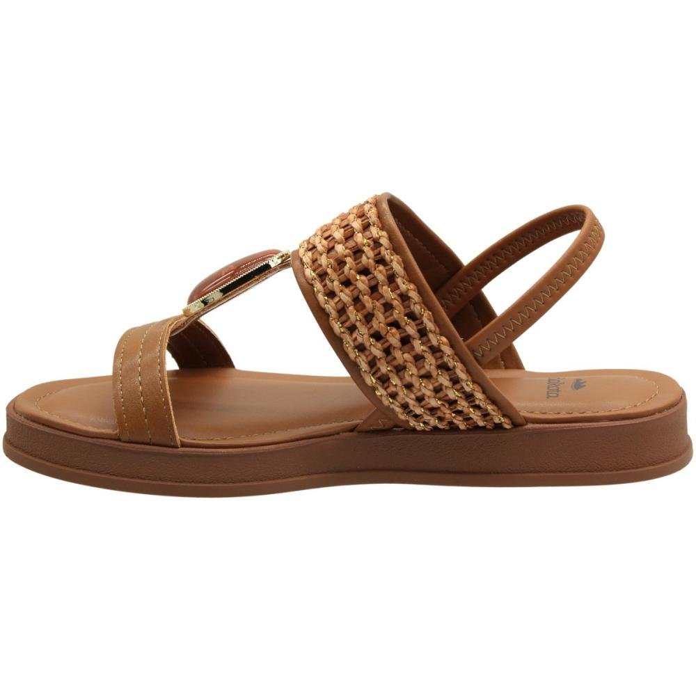 Sandália Plataforma Dakota Vertuo Tira Tramada Pedra Feminina Marrom 2