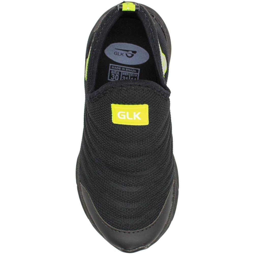 Tênis Esportivo Infantil GLK No Limits Sem Cadarço Menino Preto 4