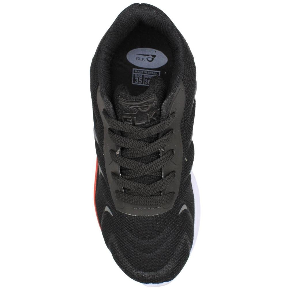 Tênis Esportivo Infantil GLK Wave Runner Macio Menino Preto 4