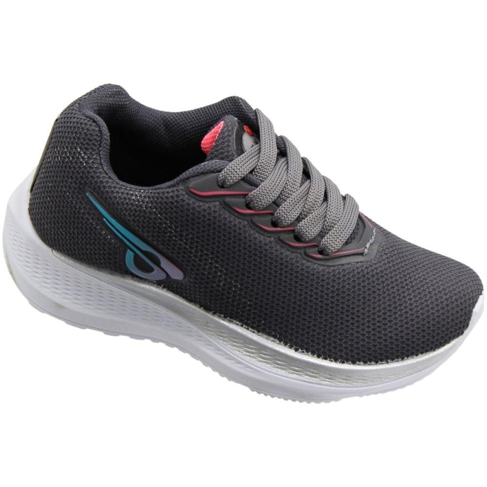 Tênis Esportivo Infantil GLK Mesh Confy Menina Preto 3