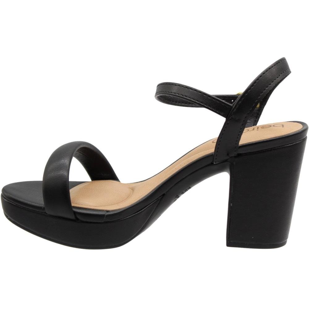 Sandália Salto Alto Beira Rio Elegante Tira Pronta Feminina Preto 2