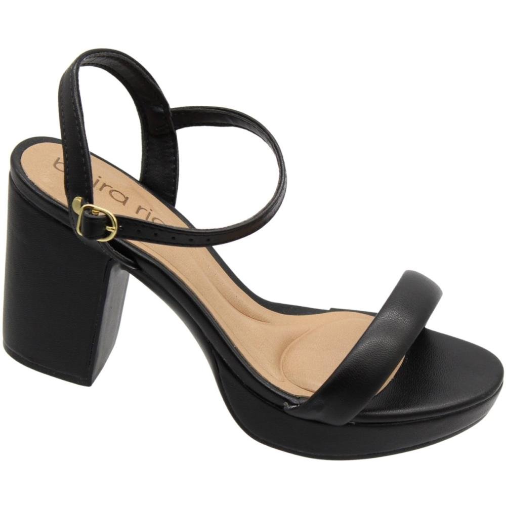 Sandália Salto Alto Beira Rio Elegante Tira Pronta Feminina Preto 3