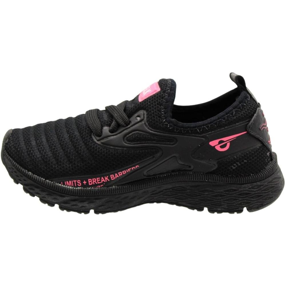 Tênis Esportivo Infantil GLK Break Barriers Menina Preto 2
