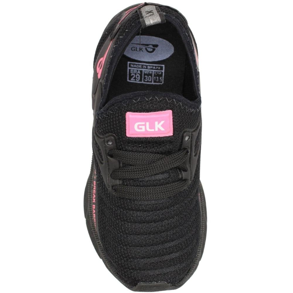 Tênis Esportivo Infantil GLK Break Barriers Menina Preto 4