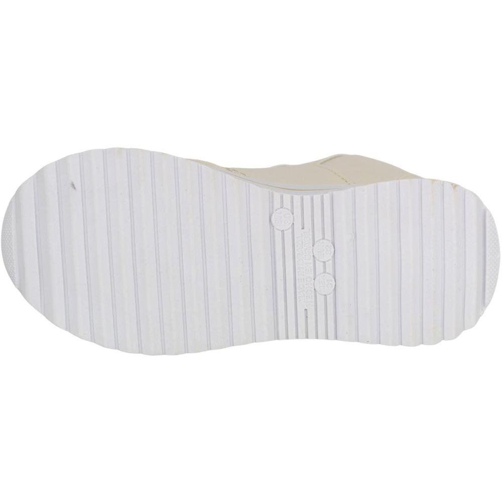 Tênis Casual Infantil Club Happy Cadarço Elástico Menina Bege 5