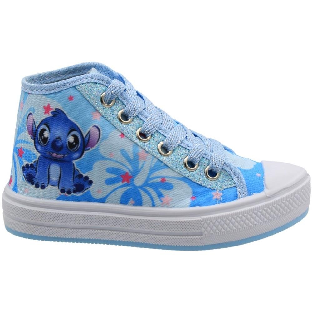 Tênis Casual Infantil Ortobessa Cano Médio Stitch Juvenil Menina