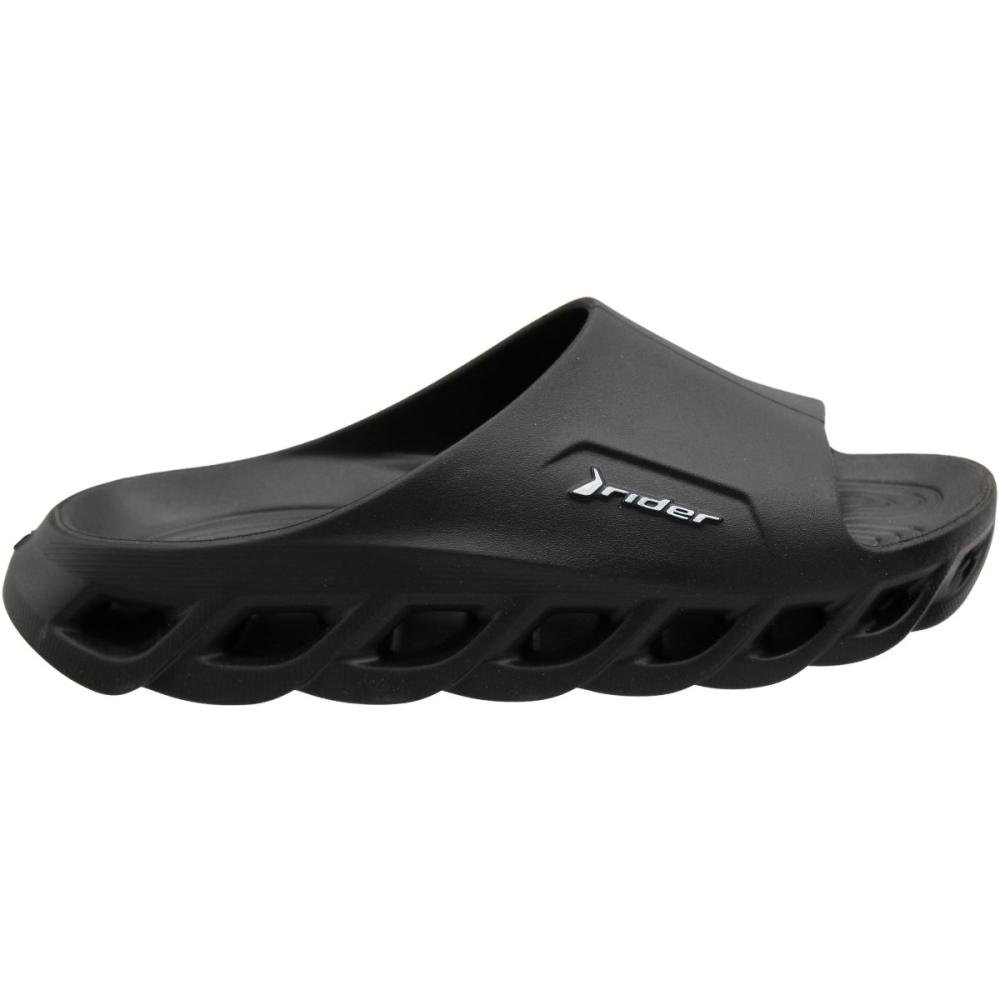 Chinelo Slide Rider R Power Lite Vazado Macio Masculino Preto 2