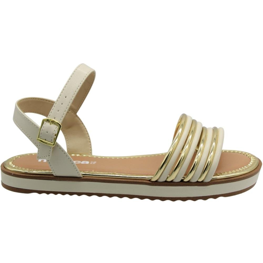 Sandália Plataforma Moleca Tiras Glamurosas Feminina