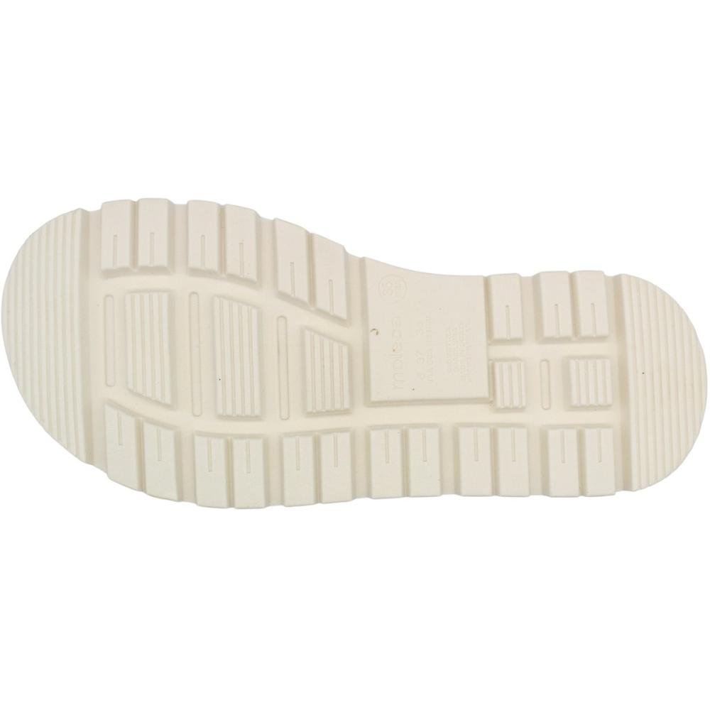 Tamanco Plataforma Slide Moleca Tiras Cruzadas Feminino Branco 5