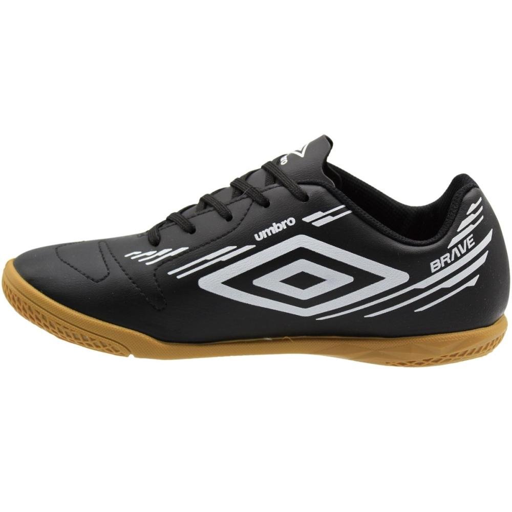 Chuteira Infantil Umbro Brave Futsal Indoor Menino Preto 2