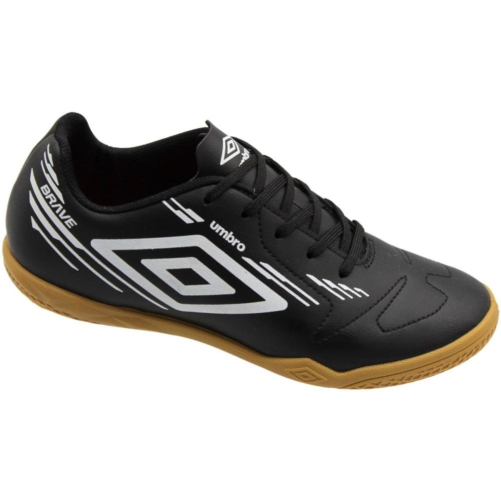 Chuteira Infantil Umbro Brave Futsal Indoor Menino Preto 3