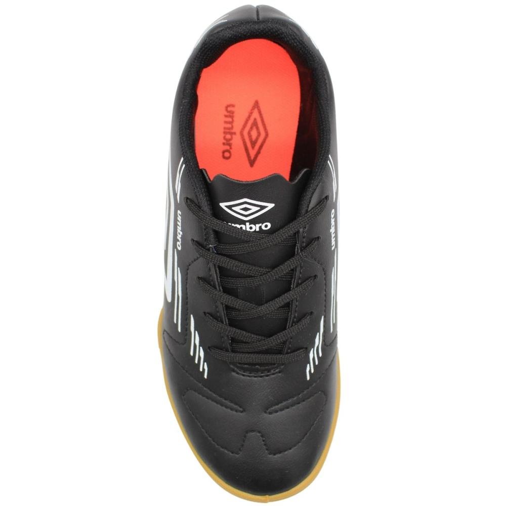 Chuteira Infantil Umbro Brave Futsal Indoor Menino Preto 4