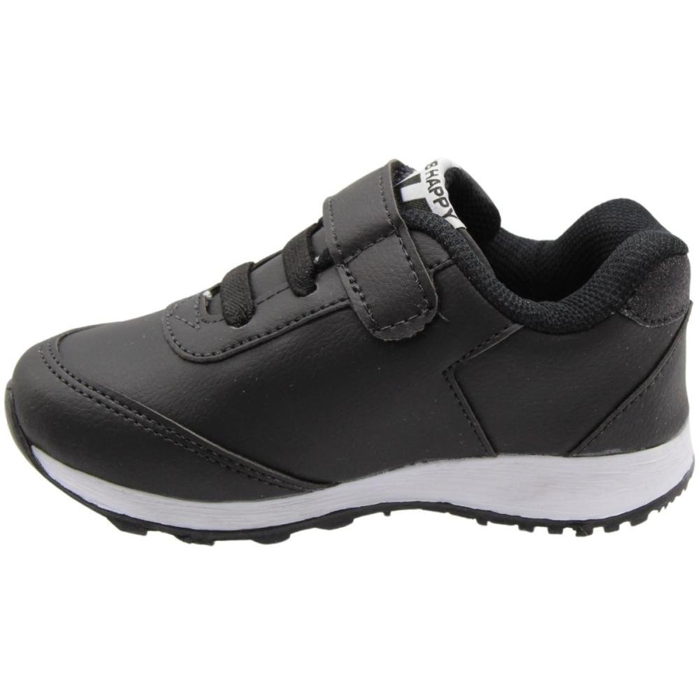 Tênis Jogging Infantil Club Happy Corações Galaxy Menina Preto 2