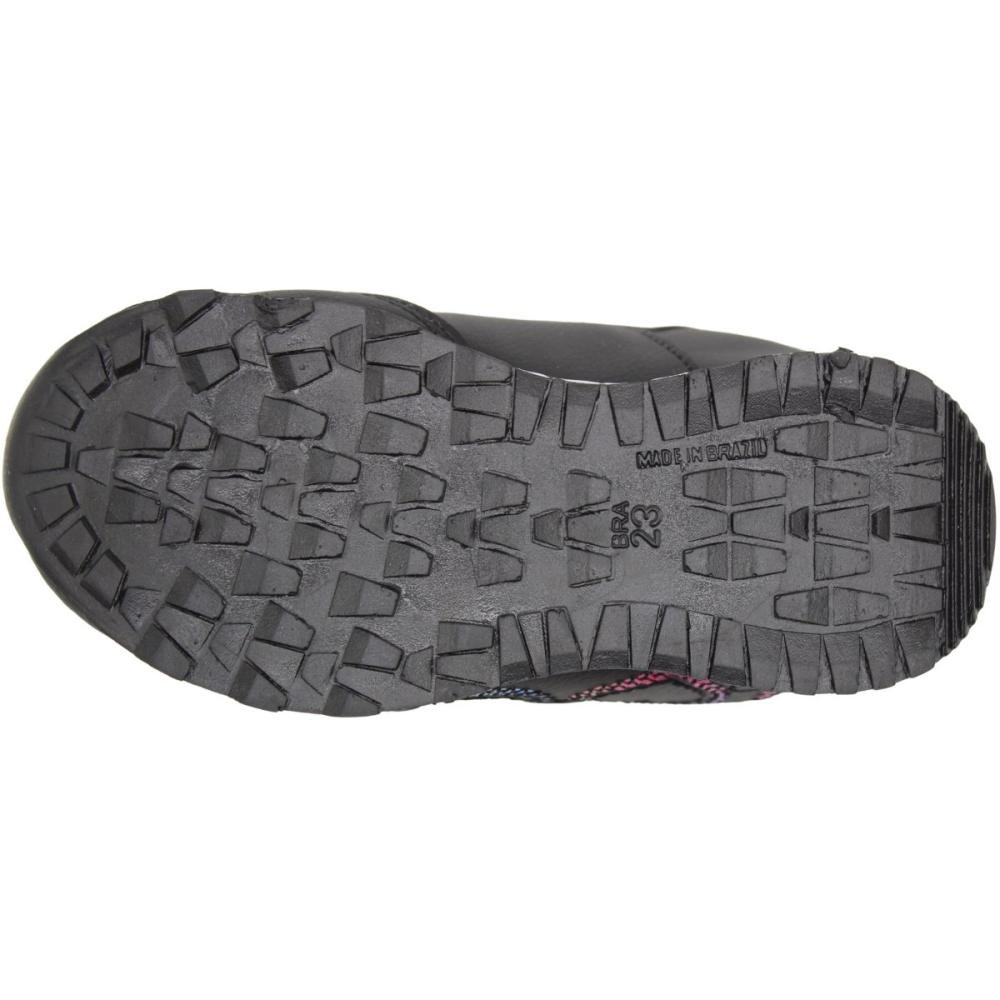 Tênis Jogging Infantil Club Happy Corações Galaxy Menina Preto 5