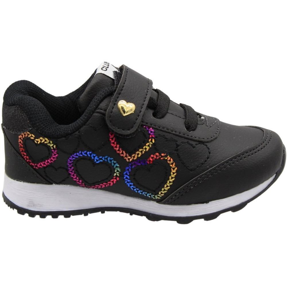 Tênis Jogging Infantil Club Happy Corações Galaxy Menina