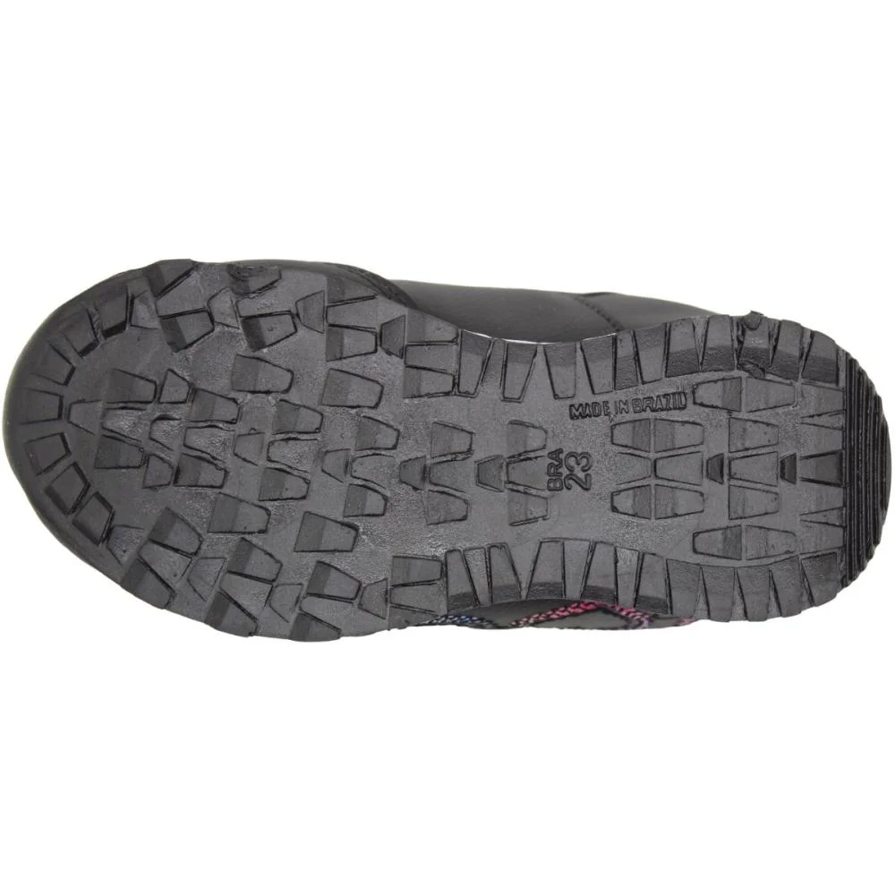 Tênis Jogging Infantil Club Happy Corações Galaxy Menina Preto 5