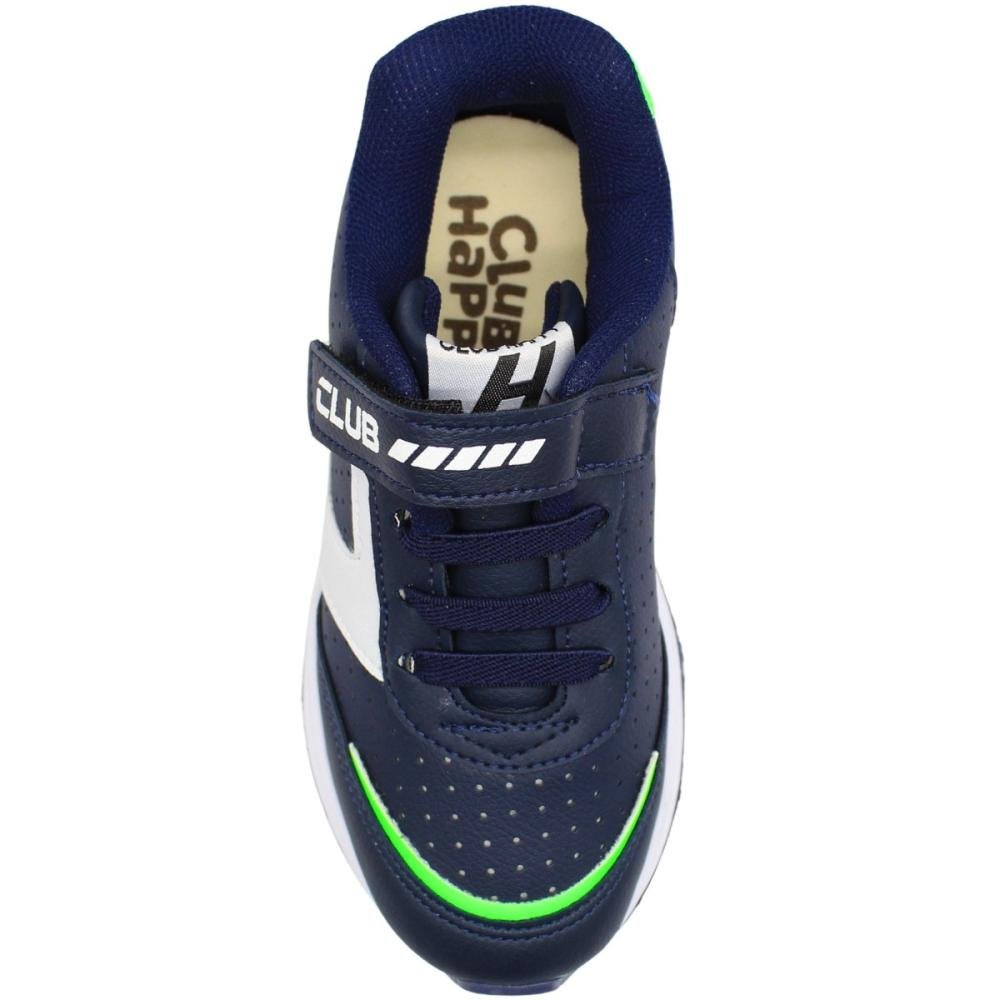 Tênis Jogging Infantil Club Happy Action Perfuros Menino Azul 4