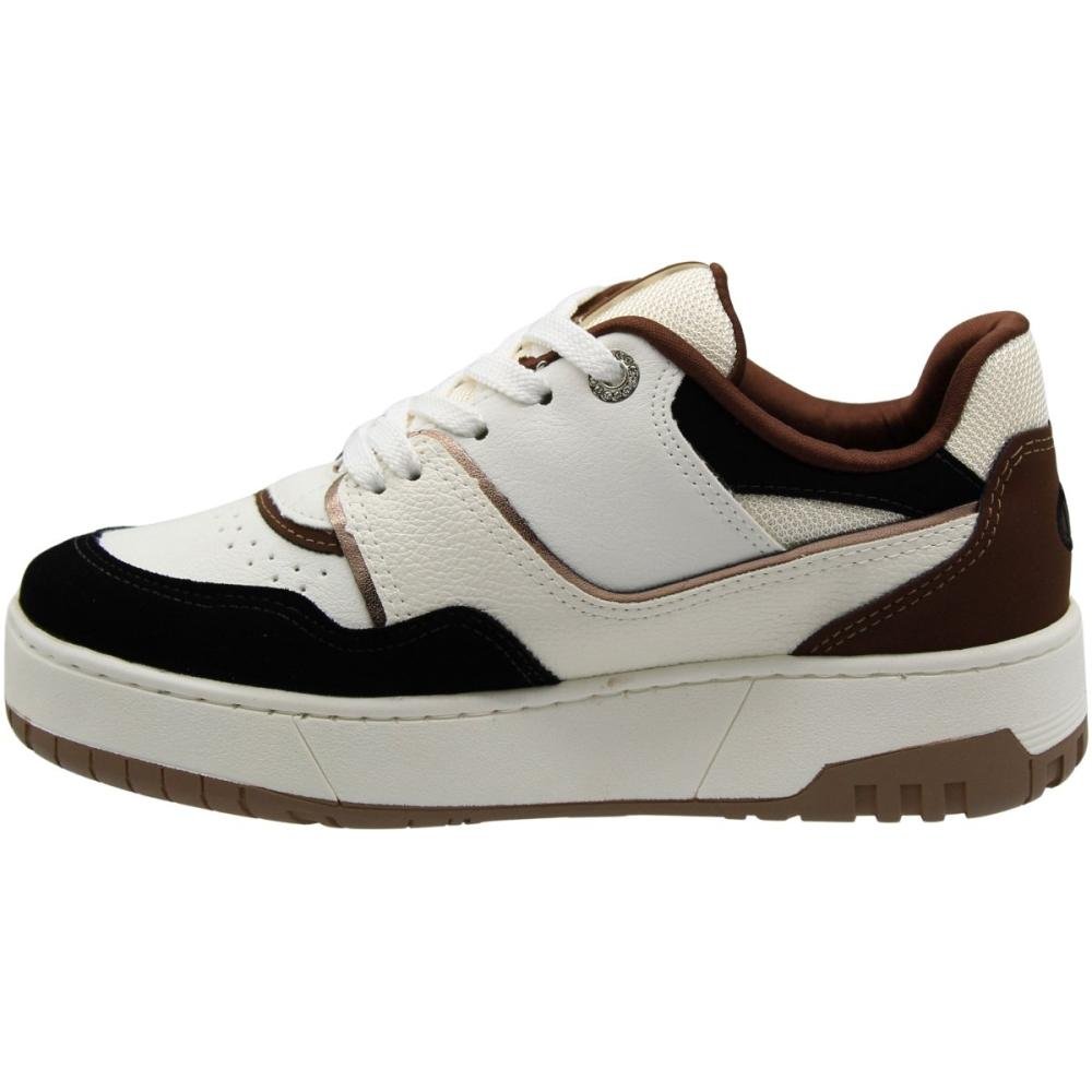 Tênis Plataforma Casual Via Marte Retrô 80's Macio Feminino Bege 2