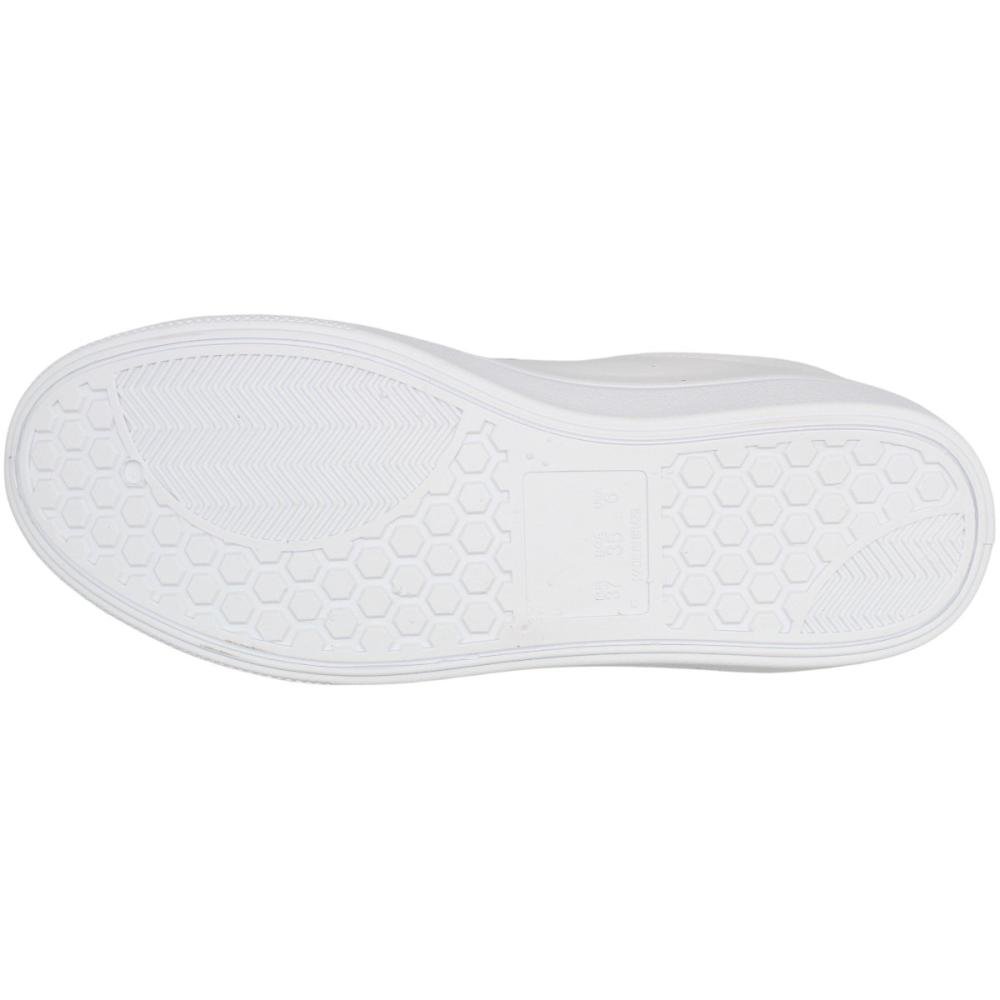 Tênis Casual Mendii Cadarço Elástico Aplique Metálico Feminino Branco 5