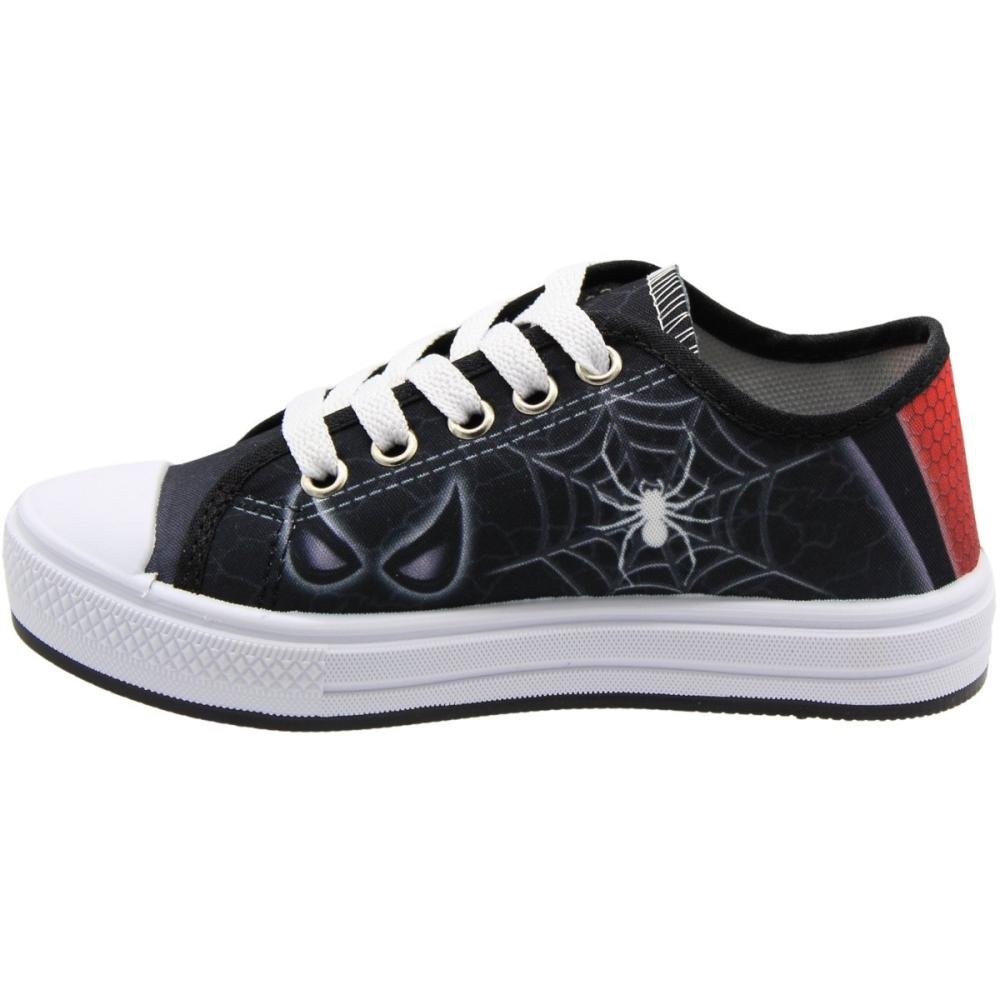 Tênis Casual Infantil Ortobessa Spider Web Macio Menino Preto 2