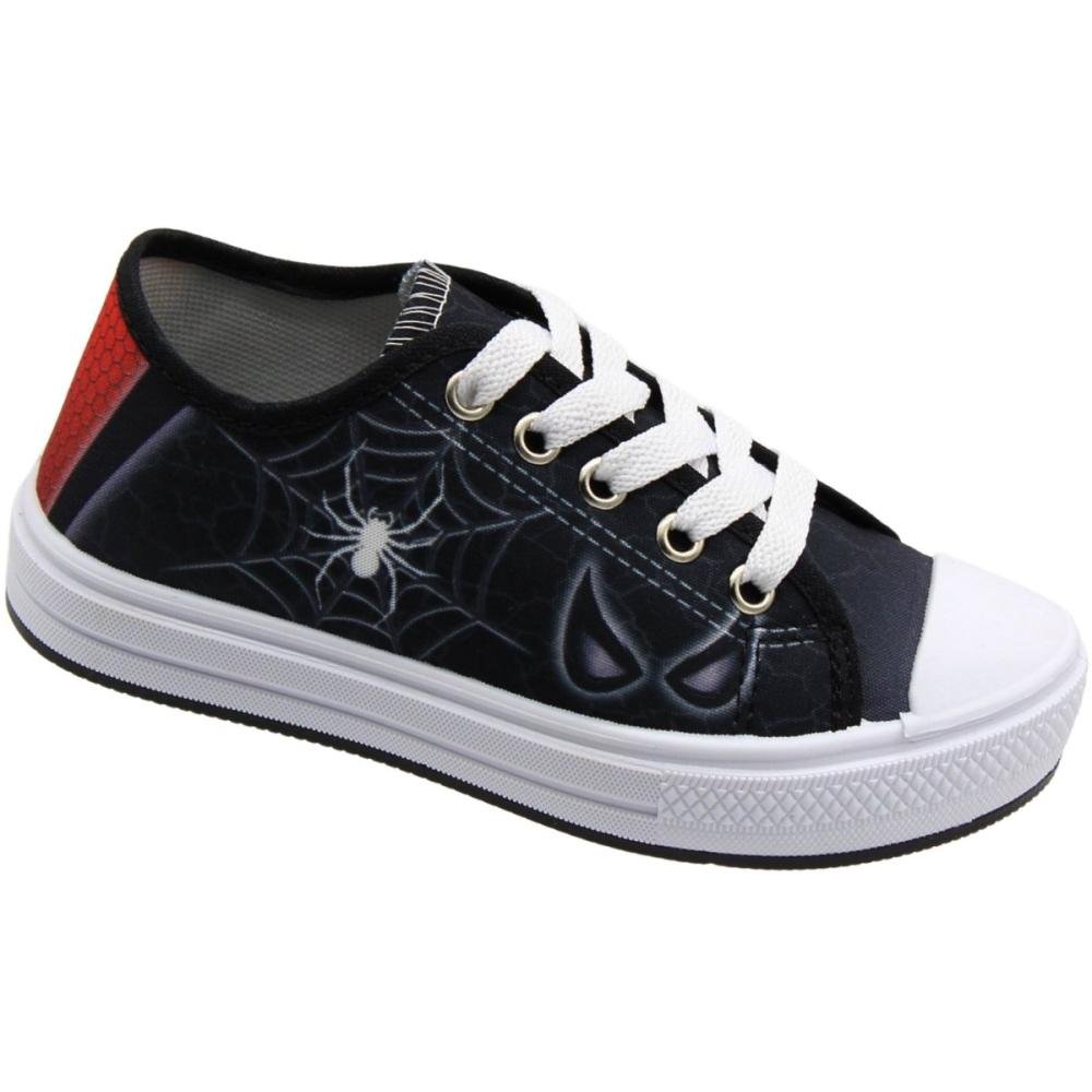 Tênis Casual Infantil Ortobessa Spider Web Macio Menino Preto 3