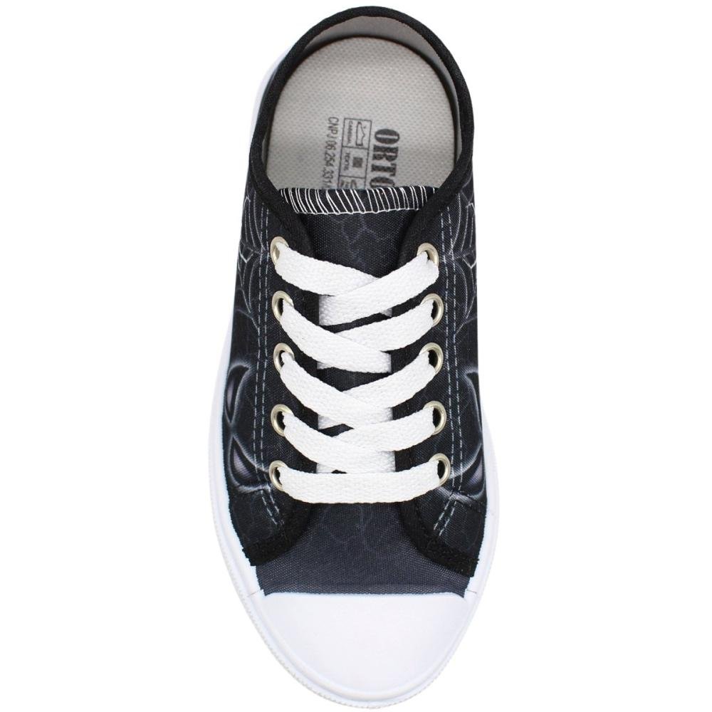 Tênis Casual Infantil Ortobessa Spider Web Macio Menino Preto 4