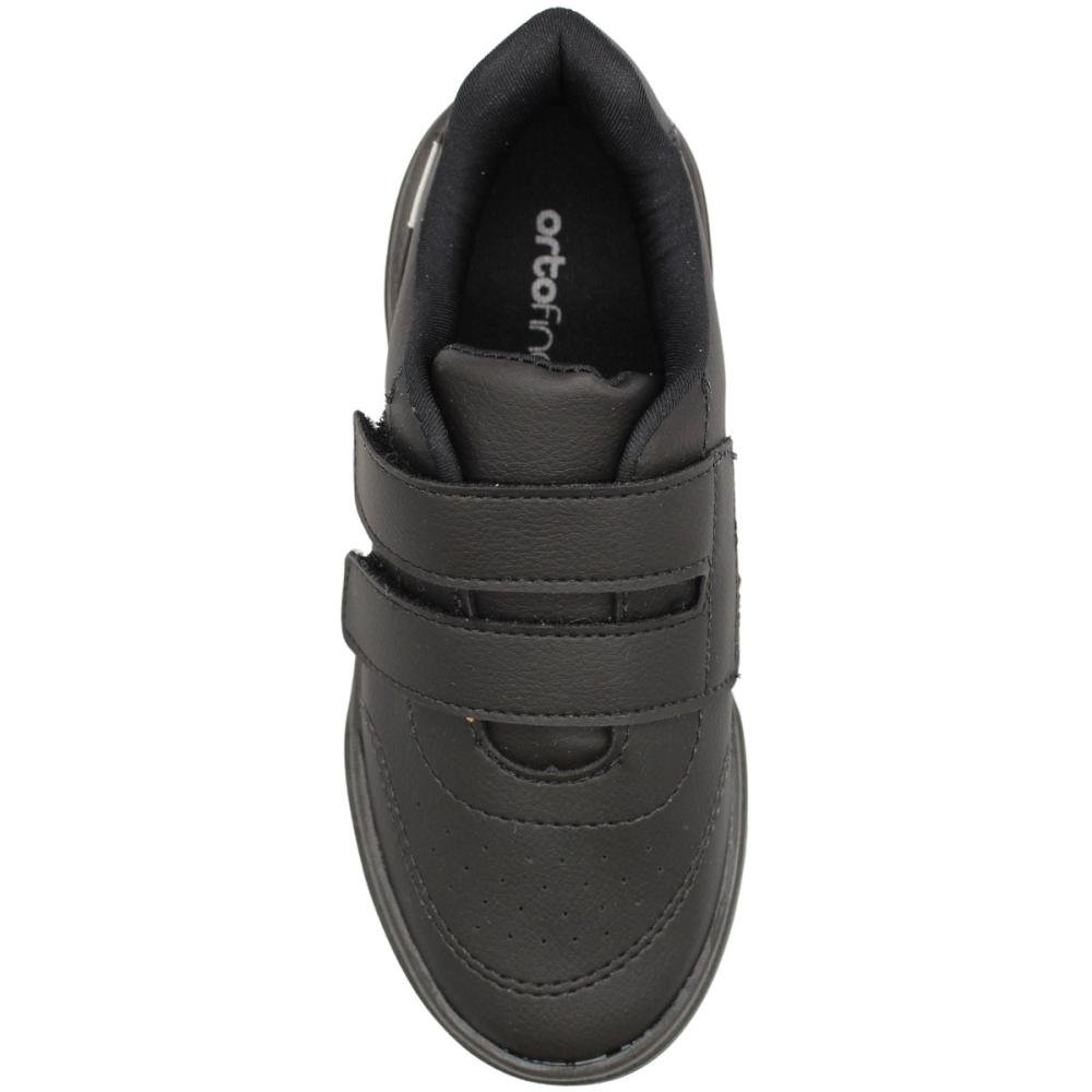 Tênis Casual Escolar Juvenil Ortofino Sem Cadarço Menino Preto 4